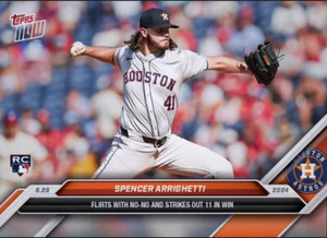 2024 Topps NOW RC Strikes Out 11 Win 8.28.24 SPENCER ARRIGHETTI Digital - Picture 1 of 1