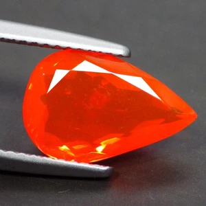 2.20 Ct Topclass (13 x 8 mm) Pear 100% Natural Orangy Red Fire Opal Gemstones - Picture 1 of 7