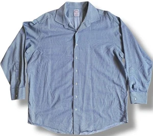 Vintage Brooks Brothers blau University Streifen Oxford Knopfleiste Madison 18-35 USA - Bild 1 von 6