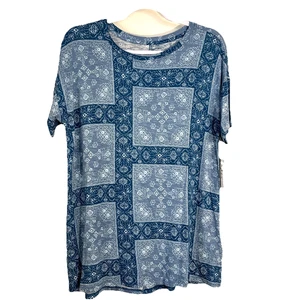 Style & Co Top Tunic Size S Blue Short Sleeves NWT - Picture 1 of 7