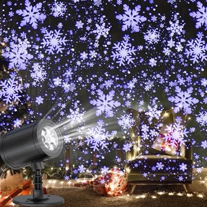 GUSODOR Snowflake Projector Lights for Holiday Indoor Outdoor Decorations - Picture 1 of 8
