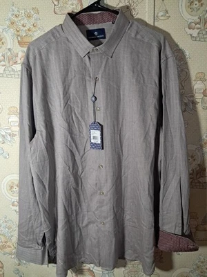 Camisa Manga Larga Luchiano Visconti Gris Patrón Espiga Talla XL LV4829  Foto 1 de 4