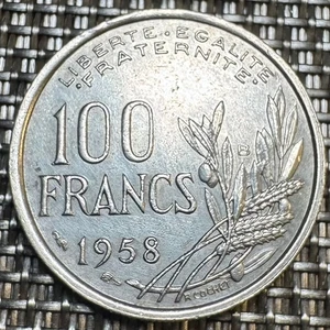 PIECE DE 100 FRANCS COCHET 1958 B (1330) TRÈS BELLE COTE. - Imagen 1 de 2