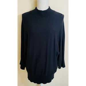 Investments Womens Black High Neck Sweater Size XL  - Picture 1 of 9