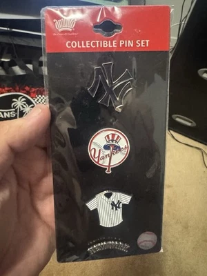 New York Yankees Logo MLB Baseball Evolution 4 Piece Lapel Pin Set - Image 1 of 2