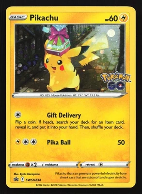 Pikachu SWSH234 Sword & Shield Black Star Promo Pokemon Card - Image 1 of 2