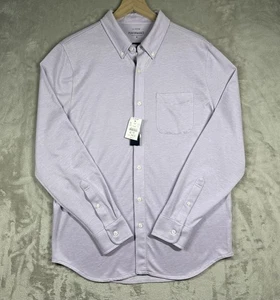 J. Crew Performance Strick Oxford Button Down Hemd Herren Medium Lila Neu mit Etikett - Bild 1 von 4