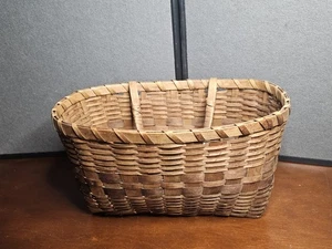 HoChunk Winnebago schwarzer Eschenkorb vor 50er Jahren signiert Flora Goodbear - Bild 1 von 6