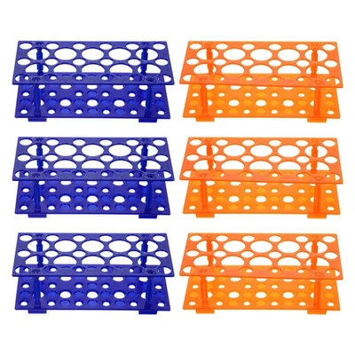 28 Wells Tube Rack, 3 Set Vial Rack for Tubes 10/15/50ml, Blue, Orange - Image 1 of 4