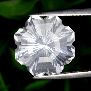 💎 12.39ct 14.7x14.5mm VS Fancy Natural White Quartz - Brazil Gemstone - Picture 1 of 4