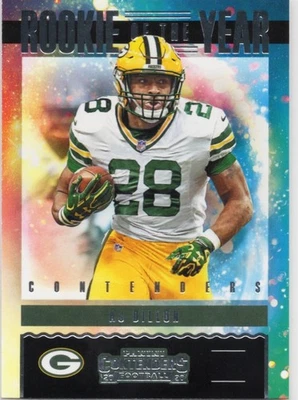 2020 Panini Contenders AJ Dillion Rookie Of The Year RC RY-AJD Green Bay Packers - Image 1 of 2
