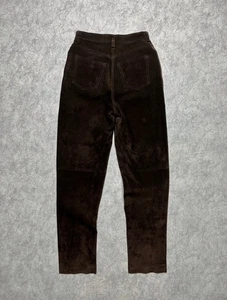 Vintage Sisley Suede Leather Pants Size 26 - Picture 1 of 10
