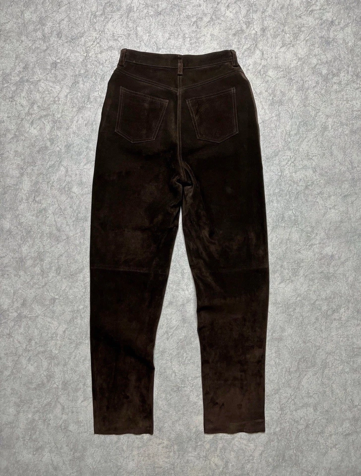Винтажные замшевые кожаные брюки Sisley размер 26 - Изображение 1 из 4