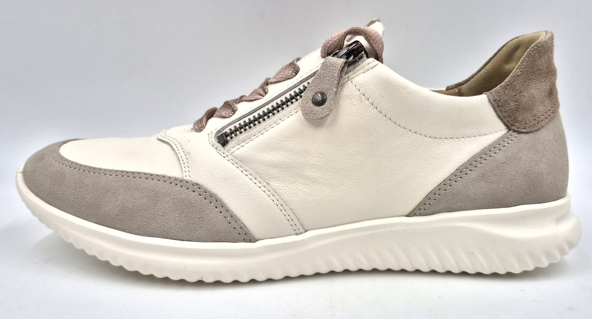 SSLLH Gabbor Orthopädische Sneaker Damen - Mit Reißverschluss & Fußgewölbe Unterstützung | Beige Grau