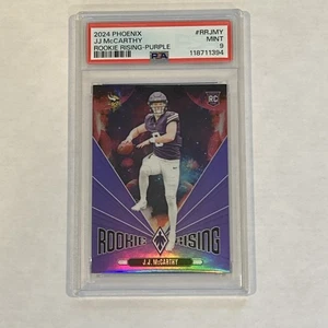 2024 Panini Phoenix Rookie Rising Purple #RR-JMY J.J. McCarthy Vikings RC PSA 9 - Bild 1 von 6