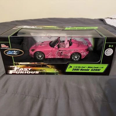 1/18 DIECAST RACING CHAMPIONS 2 FAST 2 FURIOUS 2000 HONDA S2000 Pink - Image 1 of 4