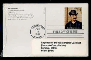 UX178-97 LEGENDS OF THE WEST FDC SET - UNC, LARAMIE - Picture 1 of 2
