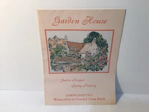 Garden House Bouquet Spring Planting Dawna Barton's Watercolor Cross Stitch  - Picture 1 of 2