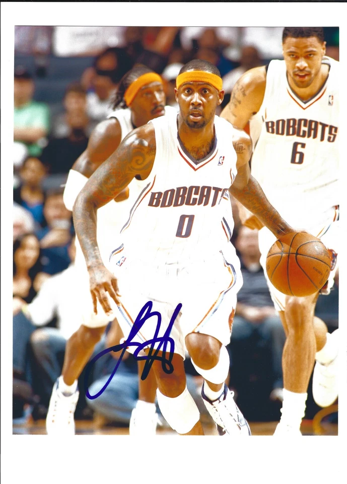 Foto firmada con autógrafo de Larry Hughes de 8 x 10 pulgadas BOBCATS Foto 1 de 1