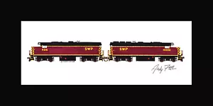 Stampa Carload Express SWP 4006 & 406 10"x17" con tappetino 10"x20" firmato Andy Fletcher - Foto 1 di 1