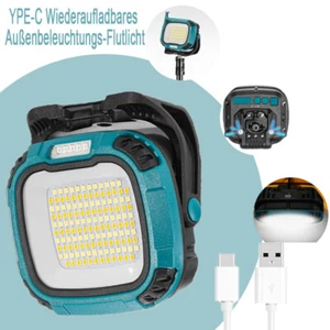 LED Baustrahler 45W USB Akku Arbeitsleuchte Magnetisch Scheinwerfer 4000 Lumen - Bild 1 von 19