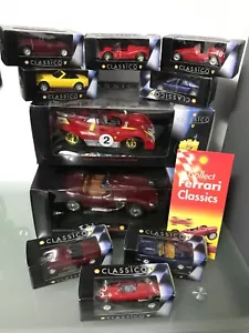SHELL CLASSICO Complete Collection FERRARI- 2 x 1:18 scale, 8 x 1:43 Scale - Picture 1 of 3