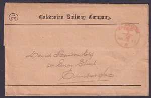 1911 Caledonian Railway Stationery Wrapper Red Glasgow 1/2d Paid FU - Picture 1 of 2