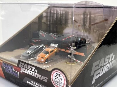 Jada Fast and Furious Nano Scene Final Race Train Dodge Toyota 34915 - Image 1 of 4