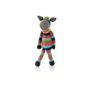 Soft Toy Hand Knitted Donkey rattle | Toddler or Baby Gift | Fairtrade |