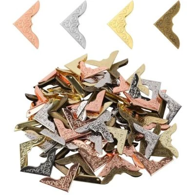 Álbumes de carpeta de archivos de cuadernos de metal 80 un. protectores de esquina álbumes de recortes Foto 1 de 4