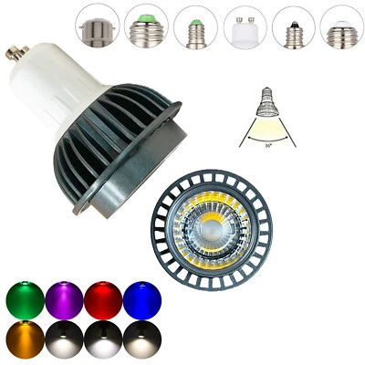 10W GU10 MR16 E27 Dimmable COB LED Spotlight Bulb 220V 12V 24V Grey Lamps RH1790 - Image 1 of 4