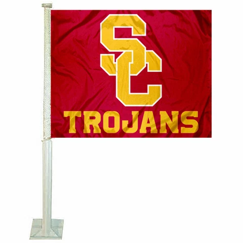 USC Trojans SC Logo Car Flag Cover