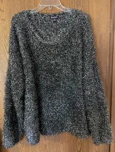 Suéter de vacaciones con pestañas metálicas negras y plateadas de Romans 2X (26/28) - Imagen 1 de 2