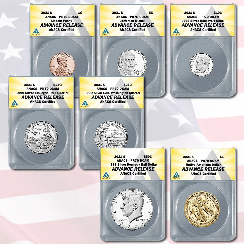 2021-S US Silver Proof Set PR70 Advanced Releases - Image 1 of 1