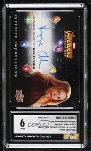 2018 Upper Deck Marvel Avengers Infinity War Elizabeth Olsen CGC 9 Mint Auto p9m