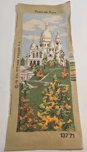 Vintage Completed Needlepoint- Royal Paris  19 in x 7.5 in Steiner Freres SA - Picture 1 of 6