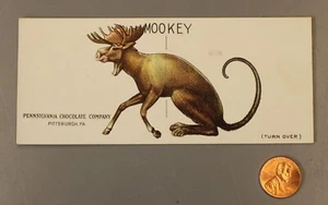 Pennsylvania Chocolate Co. Puzzle Card Victorian Trade Card - Picture 1 of 3