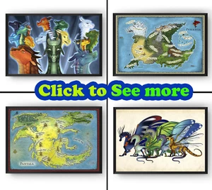 Hochwertiges Poster einer Wings Of Fire Karte von Pyrrhia, Pantala - Bild 1 von 11