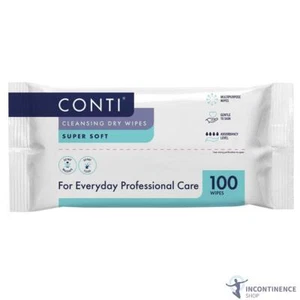 1x Conti SuperSoft Patient Cleansing Dry Wipes - 30cm x 28cm - Bathing Aid - Picture 1 of 3