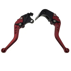 Hand Red For Suzuki GSXR 1000 07-08 CNC Shorty Brake & Clutch Levers Finger - Picture 1 of 6