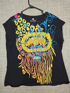 Eckored Damen Cut Off Shirts 2XL Schwarz Ärmellos Grafik T-Shirt Rundhals - Bild 1 von 9