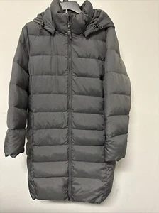 Lands' End Damen Puffer Daunen Gefüllt 3/4 Mantel Jacke Gr. XL 18 Einfarbig Grau - Bild 1 von 13
