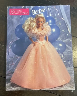 VTG 1992 Golden Barbie 100 Piece Jigsaw Puzzle (4605E-60) Complete!! - Image 1 of 3