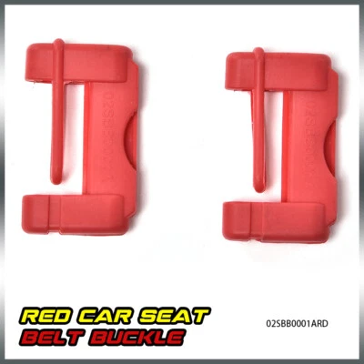 2Pcs Car Seat Belt Buckle Clip Anti-Scratch Protector Cover SUV Accessories Red Foto 1 de 4