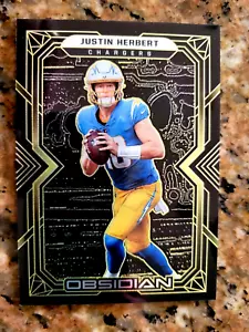 2022 Panini Obsidian - Electric Etch Yellow #70 Justin Herbert 25/25 - Picture 1 of 2