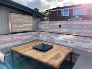 Pink Mix Rustic Wall Cladding New Kiln Dried FSC Timber/DIY/NO NAILS - Picture 1 of 7