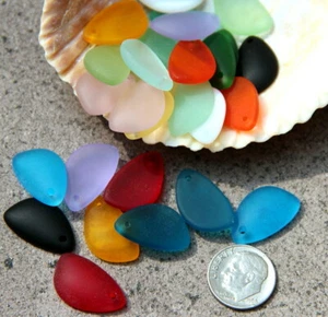 Cuentas Colgantes Eclipse Pequeñas, con Acabado Cristal Marino, 21X13mm, TÚ ELIGES EL COLOR, 2 Piezas. - Imagen 1 de 3