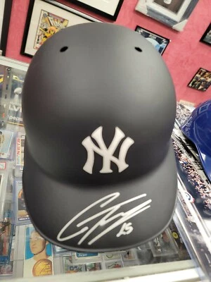 Casco de bateo réplica firmado por Gleyber Torres New York Yankees - JSA Foto 1 de 3