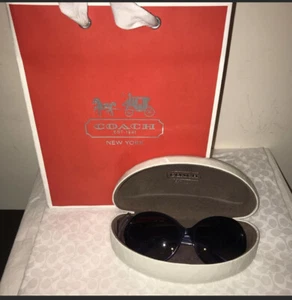 100 % authentische Coach Sonnenbrille bläulich lila mit Etui und Tasche - Bild 1 von 7