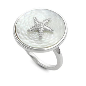 UVP 129€ DUR Schmuck Ring SEESTERN/PERLMUTT Silber 925/- rhodiniert (R5136)
